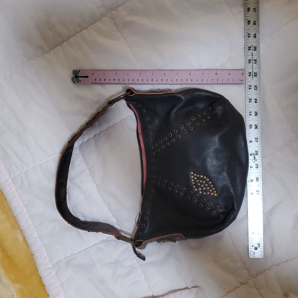 Betsey Johnson Black Studded Hobo Bag - Picture 7 of 16